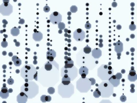 Hexagon bubbles abstract background on white Stock Illustration