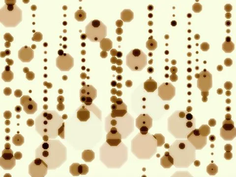 Hexagon bubbles abstract background on yellow Stock Illustration