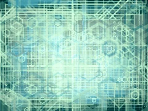 Hexagon bubbles on dark background Stock Illustration