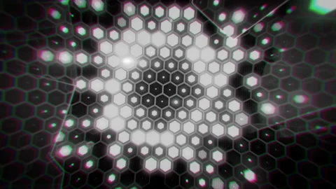 Hexagon can back green Stock Footage 200975306