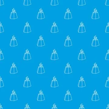 Hexagon candle pattern vector seamless blue Stock Illustration