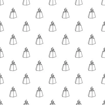 Hexagon candle pattern vector seamless 스톡 일러스트