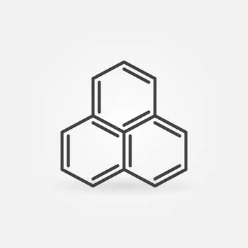Hexagon Chemical Formula Structure vector concept line icon Stock Illustration