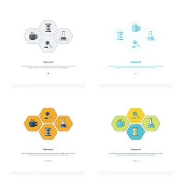 Hexagon Concept design set Stock-Illustration
