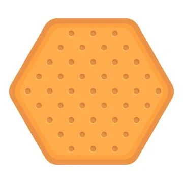 Hexagon cracker icon cartoon vector. Cookie food Illustrazione stock