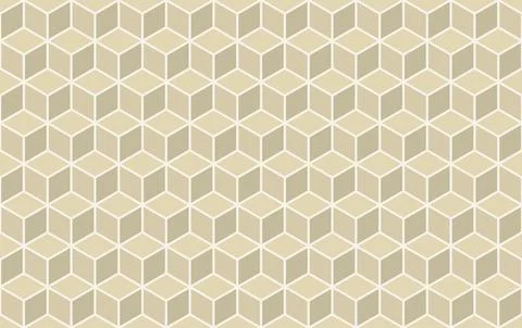 Hexagon cube geometric shape seamless grid pattern Stock Illustration