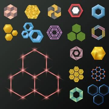 Hexagon design geometric elements honeycombs abstract geometric modern business イラスト素材