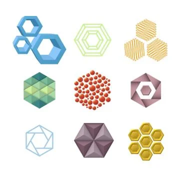 Hexagon design geometric elements honeycombs abstract geometric modern business Illustrazione stock