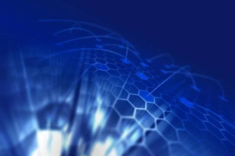 Hexagon display graphic background 3d rendering 스톡 일러스트
