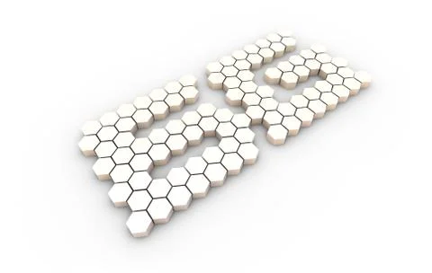 Hexagon Electronic Technology, 6G, Data Security Stock Illustration