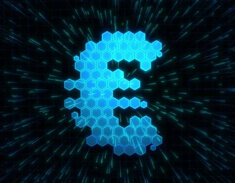Hexagon Electronic Technology, Euro, Data Security Stock Illustration