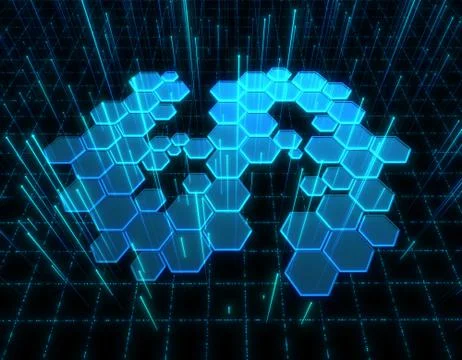 Hexagon Electronic Technology, US Dollar, Data Security Stock Illustration