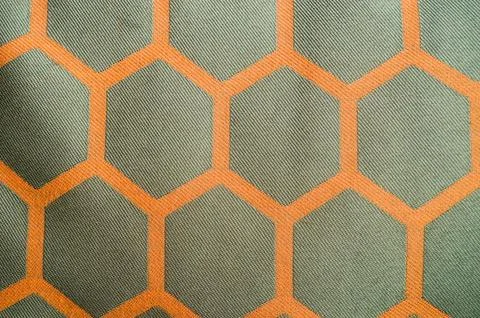 Hexagon fabric pattern Stock Photos