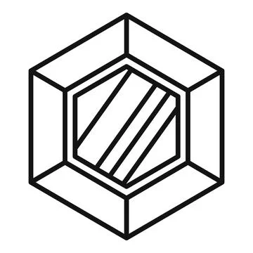 Hexagon forming three dimensional geometric shape イラスト素材