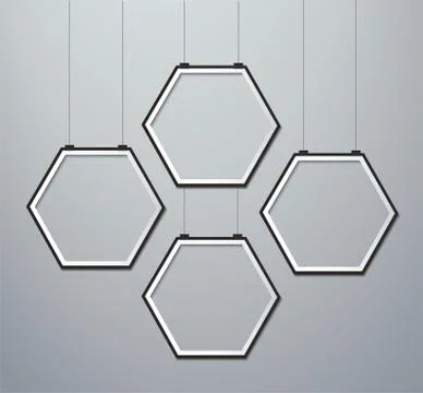 Hexagon frame picture background vector Stock Illustration