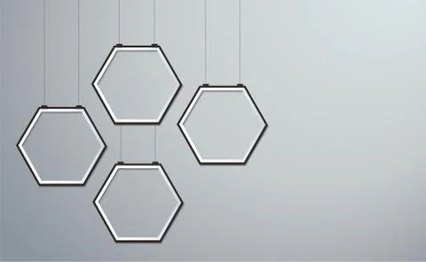 Hexagon frame picture background vector Stock Illustration