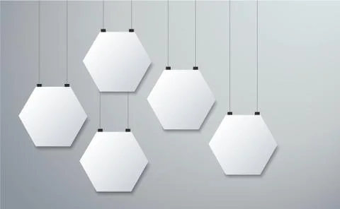 Hexagon frame picture background vector Stock Illustration