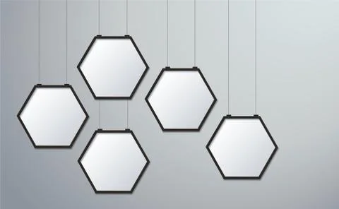 Hexagon frame picture background vector Stock Illustration