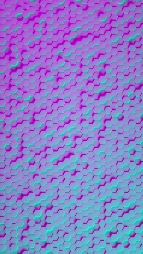 Hexagon geometric pattern as abstract background with neon light. 3d animat.. Stock Footage 242613230