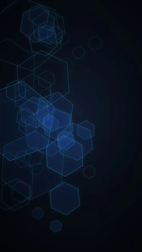 Hexagon geometric pattern with glowing blue outlines for technology and dat.. Stock Footage 347625821