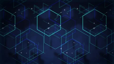 Hexagon geometric pattern parallax seamless loop motion background Stock Footage 345075917