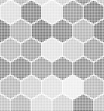 Hexagon geometric pattern vector seamless halftone design. Dot hexagon texture Stock Illustration