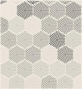 Hexagon geometric pattern vector seamless halftone design. Dot hexagon texture Stock Illustration
