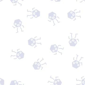 Hexagon geometric shape character glyph vector seamless pattern Stock Illustration