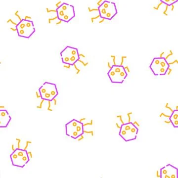 Hexagon geometric shape character vector seamless pattern Stock Illustration