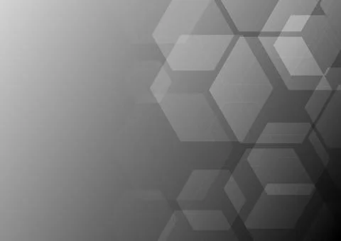 Hexagon geometric shape modern abstract art design color gradient with space Stock Illustration