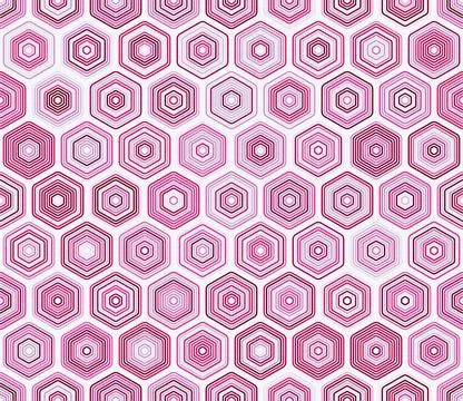 Hexagon geometric shapes background. Rounded stacked hexagons mosaic patter.. Stock Illustration