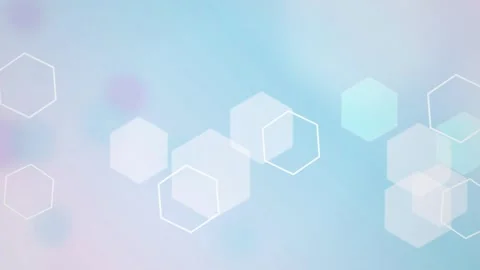 Hexagon geometric shapes floating seamless loop motion background Stock Footage 345289219