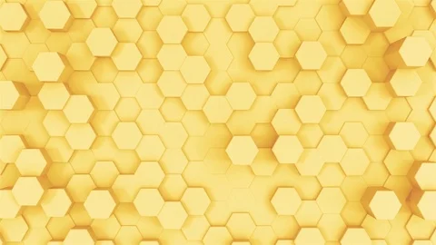 Hexagon Geometric yellow Loop Stock Footage 83533742