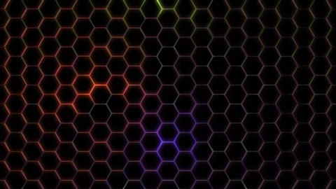 Hexagon Glow Digital Background Video Stock Footage 292245595