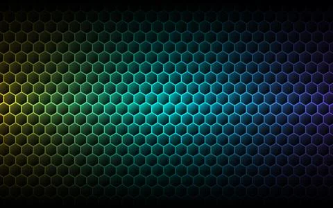 Hexagon green background. Abstract gradient cells. Modern color texture Stock Illustration