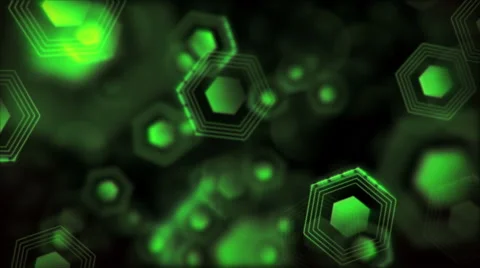 Hexagon Green Background. Stock Footage 62909110