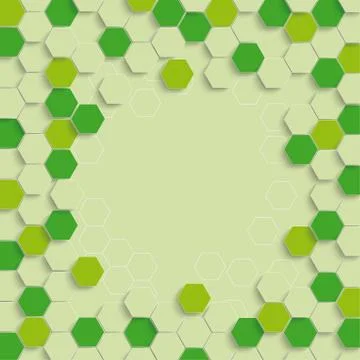 Hexagon Green Structure Cover Stock Illustration