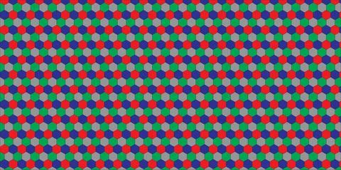 Hexagon grid background texture pattern colorful . Honeycomb vector background. Stock Illustration