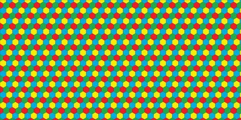 Hexagon grid background texture pattern colorful . Honeycomb vector background. Stock Illustration