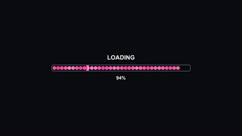 Hexagon grid cool progress bar animation shows loading process in simple de.. Stock Footage 326937464