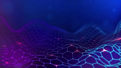Hexagon grid future background animation for technology concept Stock Footage 132279498