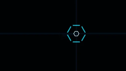 Hexagon grid interface elements animation for live video Stock Footage 341704579