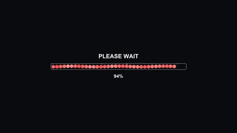 Hexagon grid with progress bar animation and loading message displayed on s.. Stock Footage 326937218