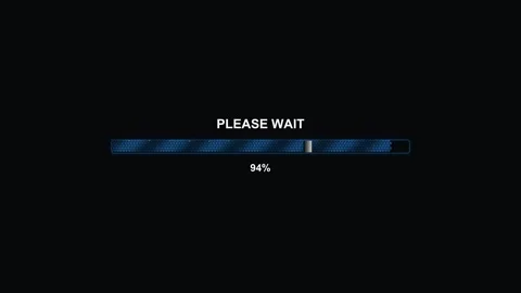 Hexagon grid progress bar animation shows loading status in a digital envir.. Stock Footage 326937606