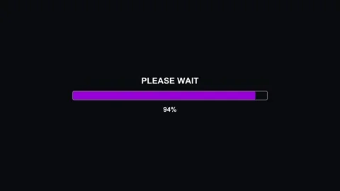 Hexagon grid progress bar animation showing loading status in video format .. Video stock 326938262