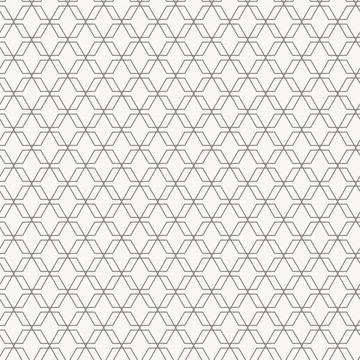 Hexagon grid seamless pattern in line design. hexagon geometric lattice symmetry Stockillustratie