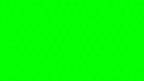 Hexagon Grid Technology Pulse Wave on Green Screen Stock Footage 340828801