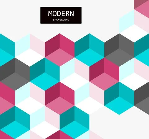 Hexagon grid vector background. Stock Illustration