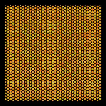 Hexagon Halftone Filled Square Icon イラスト素材