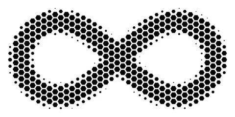 Hexagon Halftone Infinity Icon イラスト素材